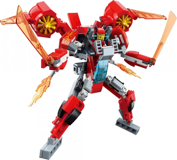 Qman Flame Blade Raider – stavebnice robot a stíhačka 2v1