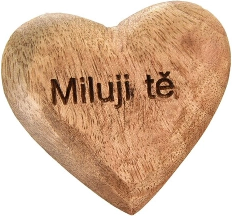 Srdce mango s nápisem Miluji tě
