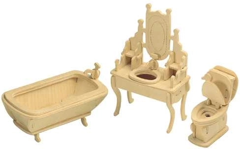 WOODCRAFT dřevěné 3D puzzle koupelna