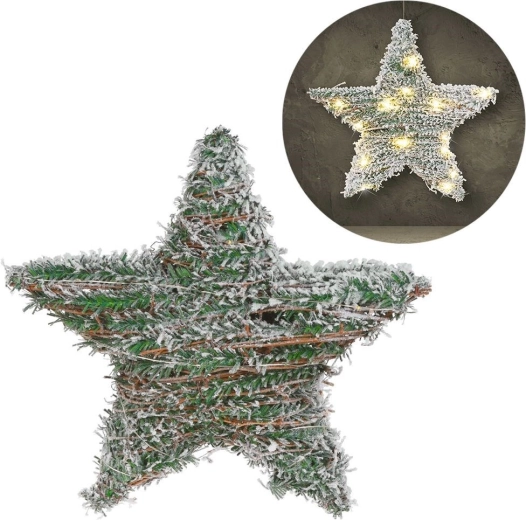 Sněhový efekt na proutěném rámu