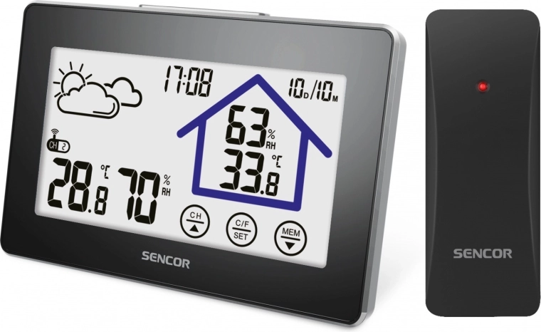Stolní meteorologická stanice s dotykovým LCD displejem