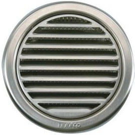Větrací mřížka se síťovinou, průměr 110 mm, nerez
