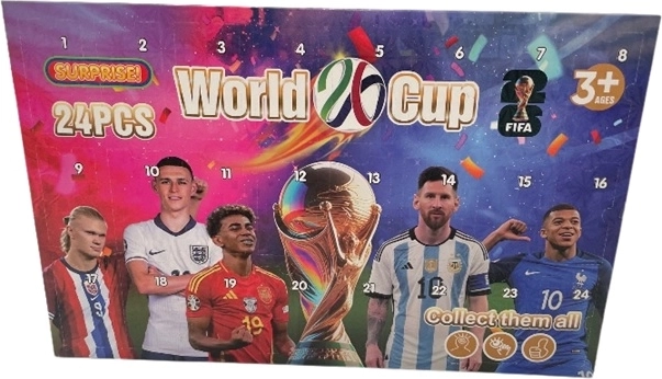 Adventní kalendář s motivem fotbalistů - 1 kus