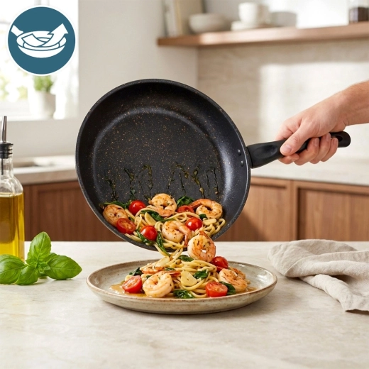 Nepřilnavý granitový povrch pro zdravější vaření