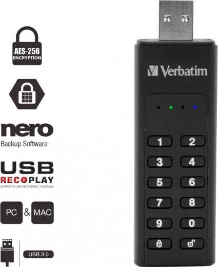 Hardwarové šifrování AES 256-bit a odemknutí přes PIN