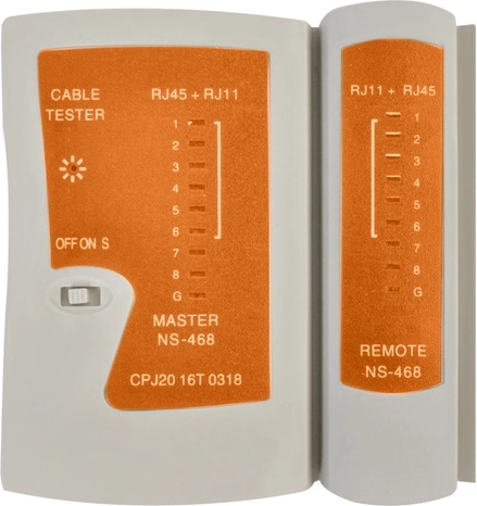 Tester RJ45/RJ11 s LED indikací