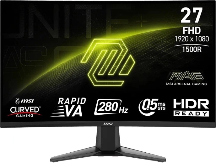 MSI MAG 276CXF 27" zakřivený herní monitor FHD 280 Hz černý