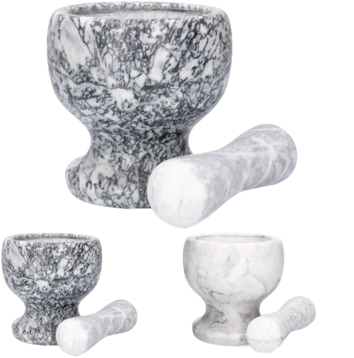 Mramorový hmoždíř 12,5 × 12,5 cm bílý