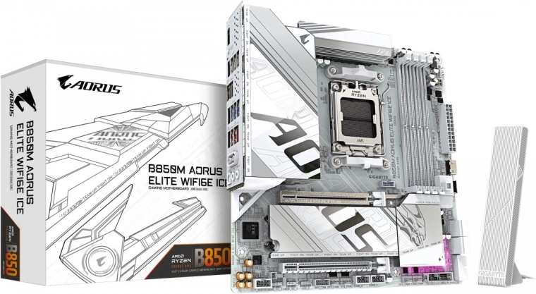 Gigabyte AORUS B850M elite WiFi 6E ICE základní deska mATX (AM5)