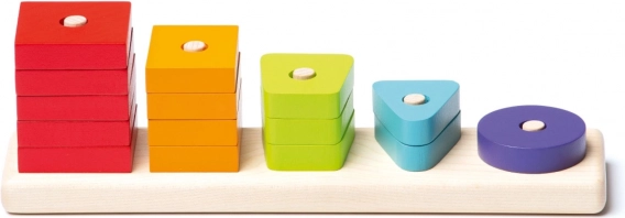 CUBIKA třídění tvarů – dřevěná skládačka, 16 dílků