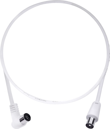 Solight anténní koaxiální kabel 3C2V s kombinovanými konektory 1,5 m bílý - 1 kus