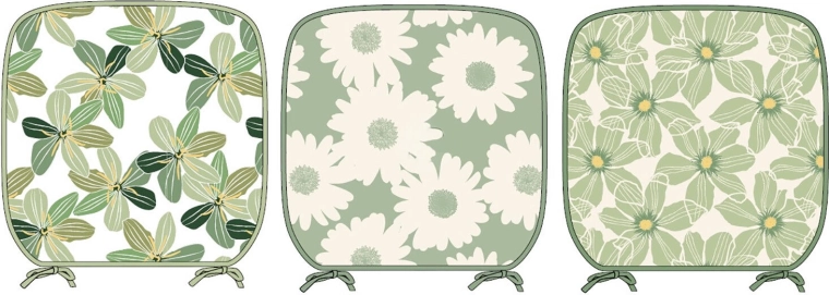 Podsedák na zahradní židli Květiny 38 × 38 cm, polyester