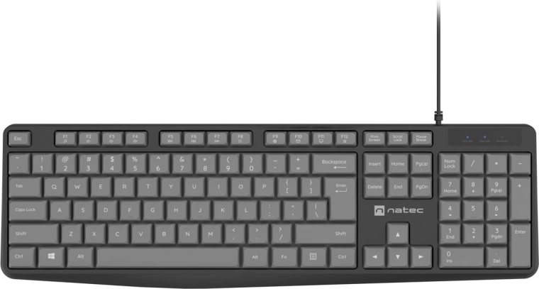 Klávesnice Natec Nautilus US Slim černo-šedá