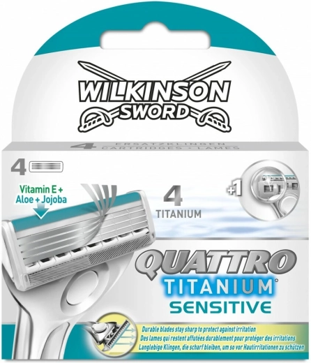 Wilkinson Quattro Titanium Sensitive náhradní hlavice 4 ks