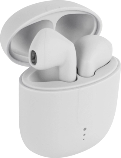 Setty TWS-0 bezdrátová Bluetooth sluchátka s nabíjecím pouzdrem, bílá
