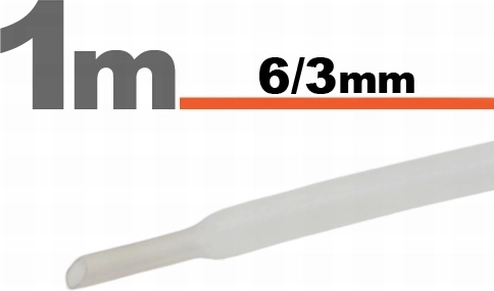 Průhledná smršťovací bužírka 6/3 mm