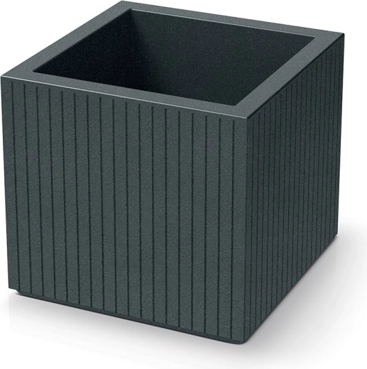 Květináč Coro Square 40 × 40 cm grafitový