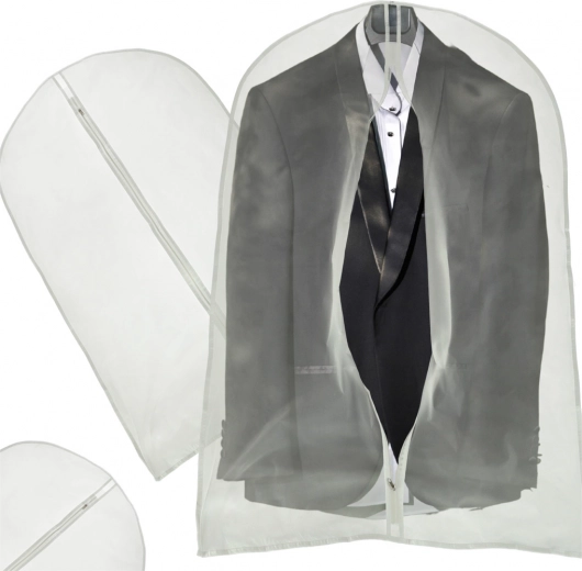 Ochranný obal na oděvy 60 × 100 cm se zipem – Průhledný 60×120