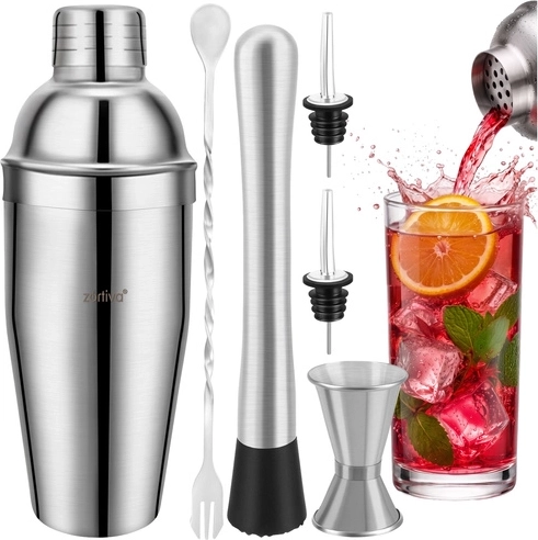 Barmanský set na koktejly Zortiva 6v1 se shakerem 700 ml