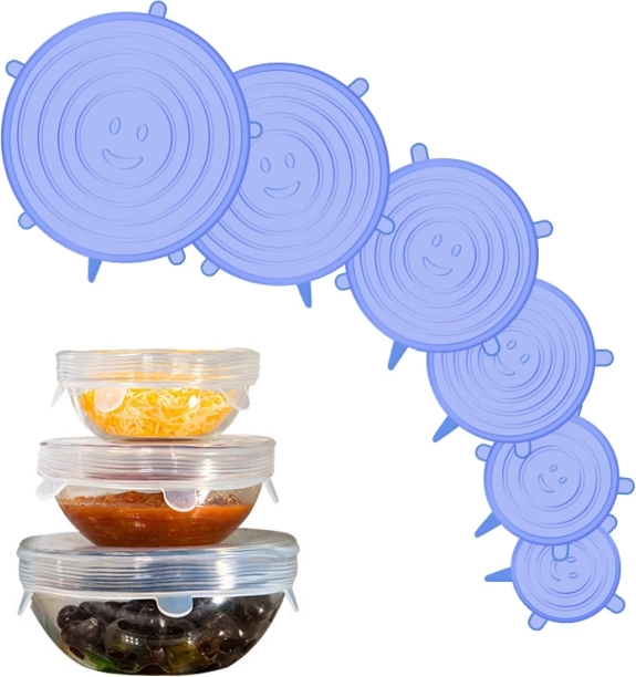 Silikonové natahovací pokličky na potraviny – sada 6 ks – Sada