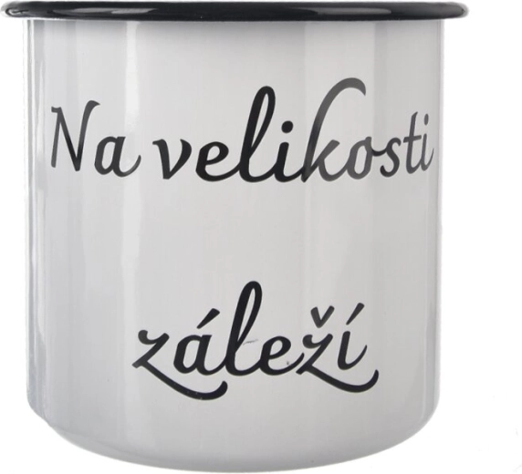 Smaltovaný hrnek bílý 1 l