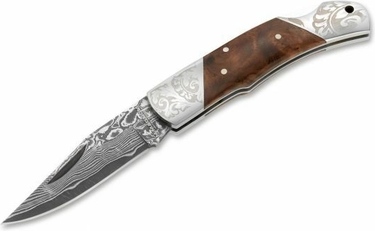 Magnum Damascus Duke kapesní nůž z damaškové oceli s rukojetí z kořenového dřeva