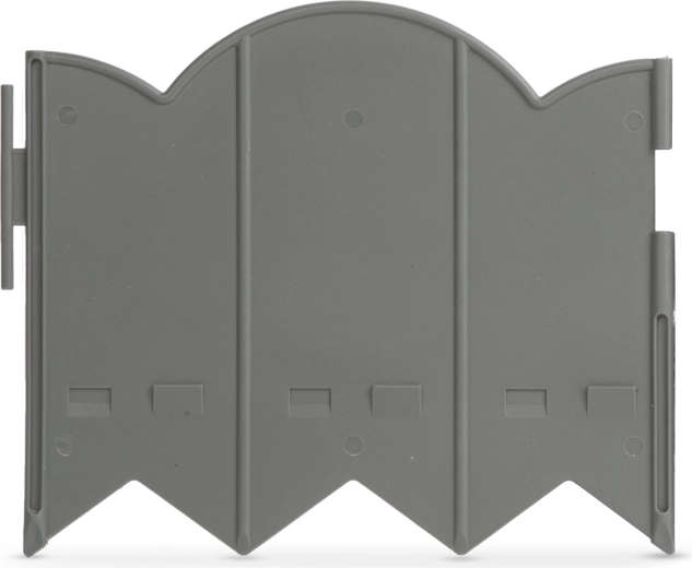 Zahradní plastový obrubník šedý 20 × 17,5 cm – 12 kusů