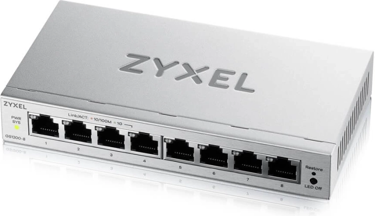 8portový gigabitový síťový switch ZYXEL GS1200-8 v3