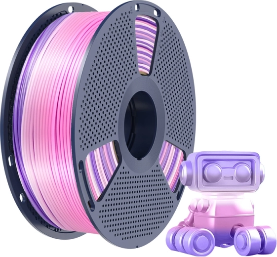 Lesklý silk efekt a duhový gradient