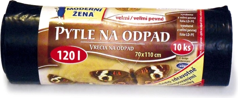 Sáčky na odpad 120 l černé (10 ks)