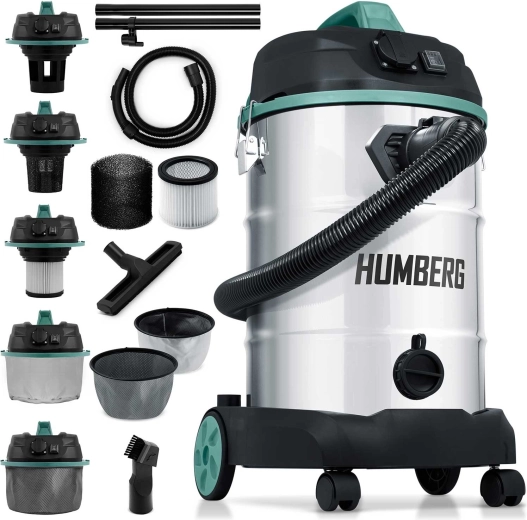 Humberg průmyslový vysavač na mokré a suché vysávání 30 l 1600 W