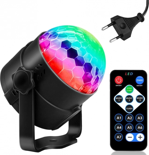 LED disco projektor s RGB světelnými efekty