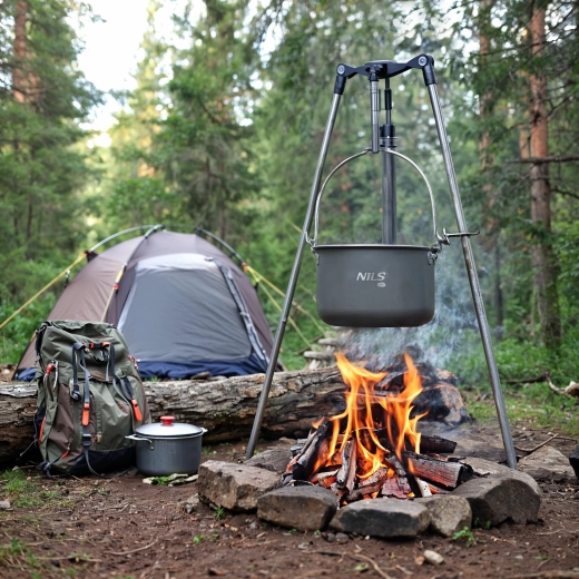 Připravený na oheň i vařič