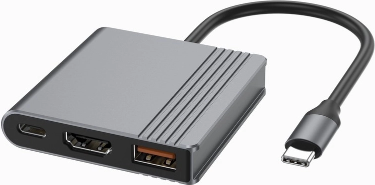Víceportový USB‑C adaptér 3 v 1 (USB, HDMI a USB‑C) – hvězdně šedý