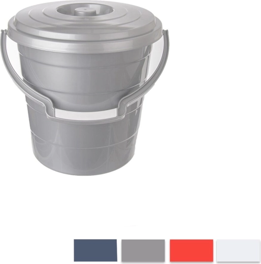 Vědro Hobby s víkem 10 l – mix barev