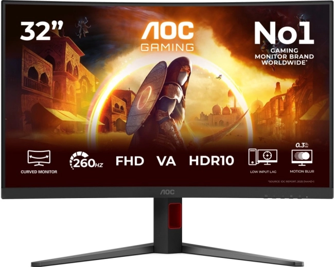AOC Gaming herní prohnutý monitor C32G4Z 31,5" VA 260 Hz
