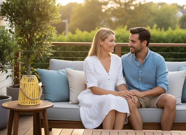 Stylový doplněk do venkovního posezení