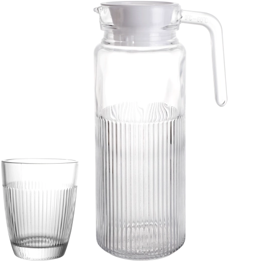 Sada 6 sklenic 250 ml a džbán 1 l