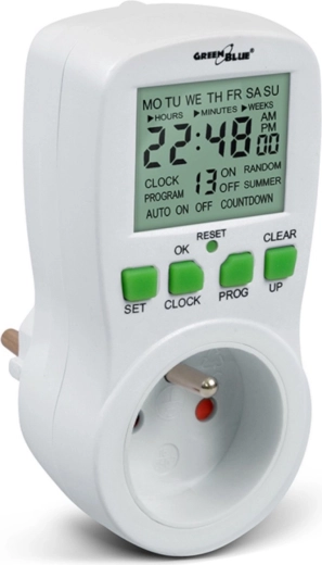 Digitální spínací hodiny GreenBlue GB107 – 16 programů