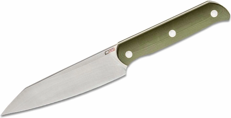 Pevný nůž CJRB Silax 13 cm se sand polish čepelí, zelená rukojeť G10 a pouzdro Kydex