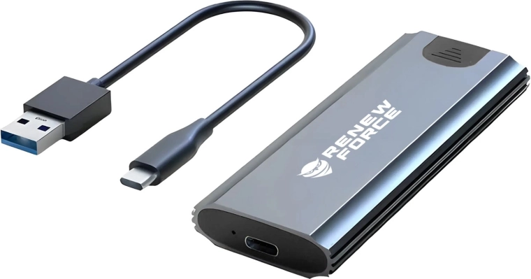 Externí hliníkový box RENEW FORCE pro SSD M.2 SATA III a NVMe