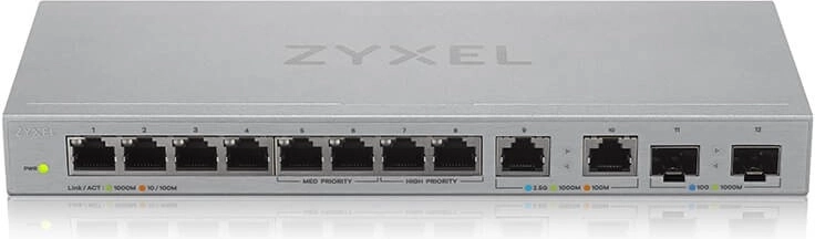 Nezarizovaný multigigabitový switch 12× portů s 2× 2,5G a 2× SFP+ ZYXEL XGS1010-12