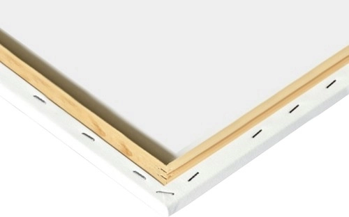 Plátno natažené na pevném dřevěném rámu