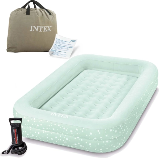 Nafukovací dětská cestovní postýlka INTEX 168 × 107 × 25 cm s pumpou