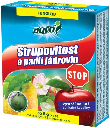 STOP strupovitosti a padlí jádrovin 3×8 g – systémový fungicid