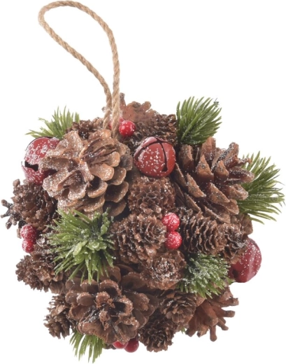 BELL závěsná dekorativní koule ve tvaru šišky 16 cm
