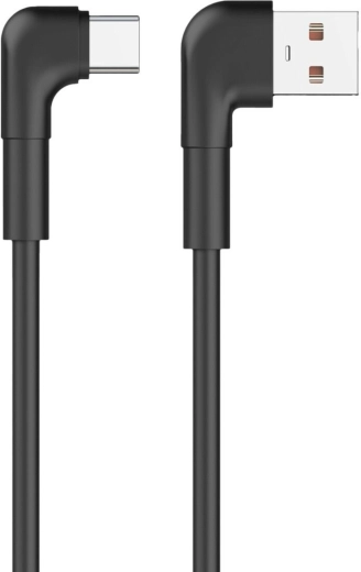 Maxlife MXUC-09 úhlový kabel USB-A na USB-C 1 m 3 A černý - 1 kus