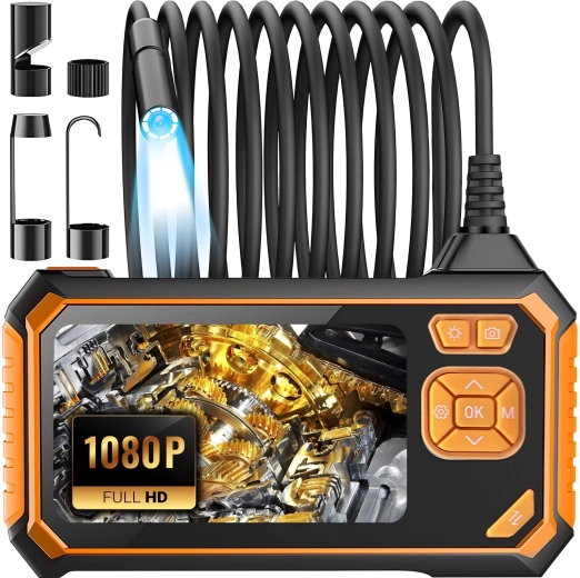 Inspekční endoskopická kamera Renew Force s LCD 4,3", 5 m, Full HD, IP67 (oranžová) - 1 kus