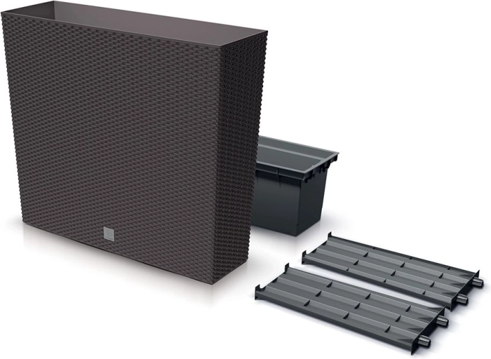 Vysoký truhlík Rato Case s vyjímatelnou vložkou, umbra, 77 cm