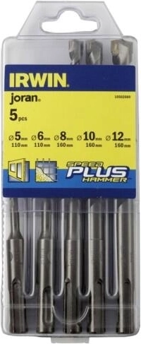 Sada stavebních vrtáků IRWIN SPEEDHAMMER PLUS 5–12 mm, 5 ks